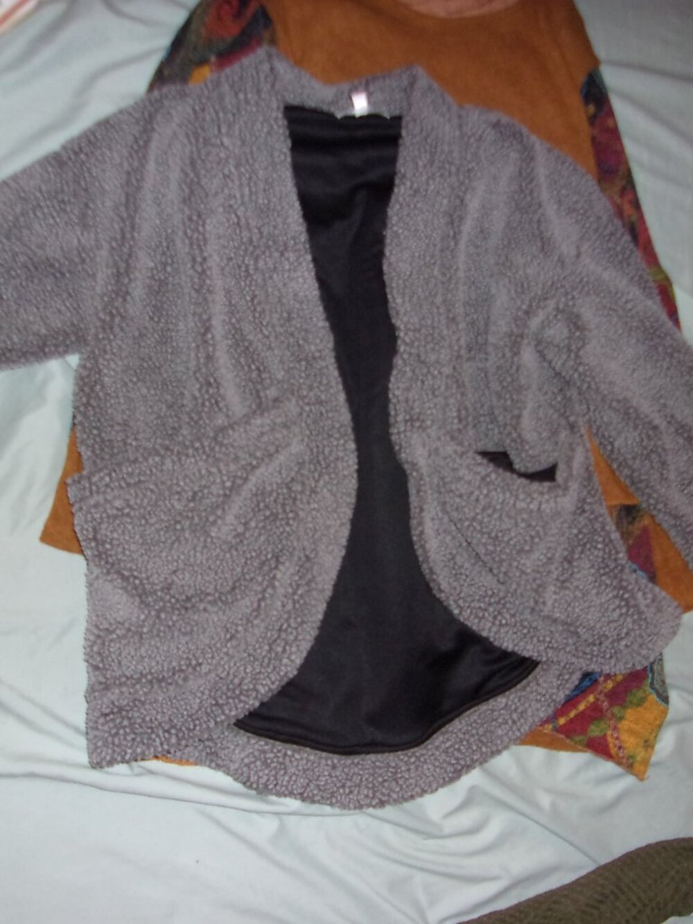 Daily Thread thick size medium womens gray open casual dress coat jacket career - Picture 3 of 4